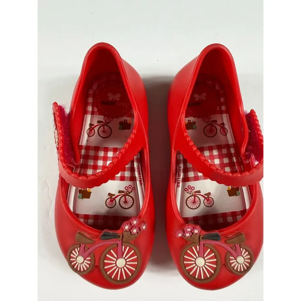 Zaxy Tour Mary Jane Bicycle Red Jelly Shoes Size 7 Toddler (EU 22)